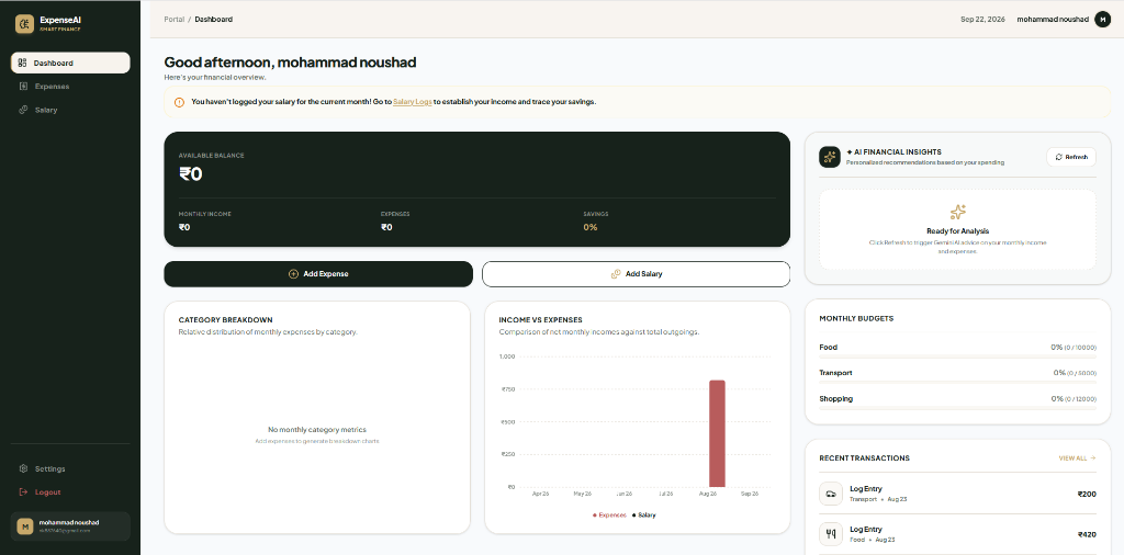 ExpenseAI — AI Personal Finance